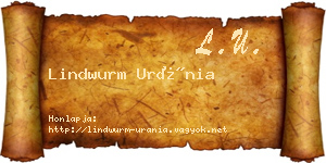 Lindwurm Uránia névjegykártya